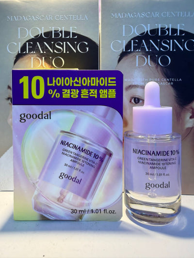 🔘 Goodal Green Tangerine Vita C Niacinamide 10% Toning Ampoule